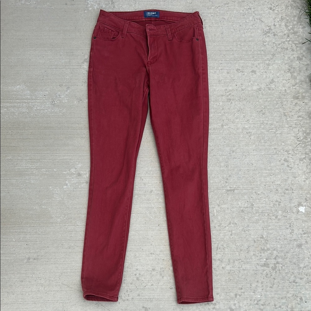 Old Navy Women's Burgundy Skinny Cotton/ Spandex Pants